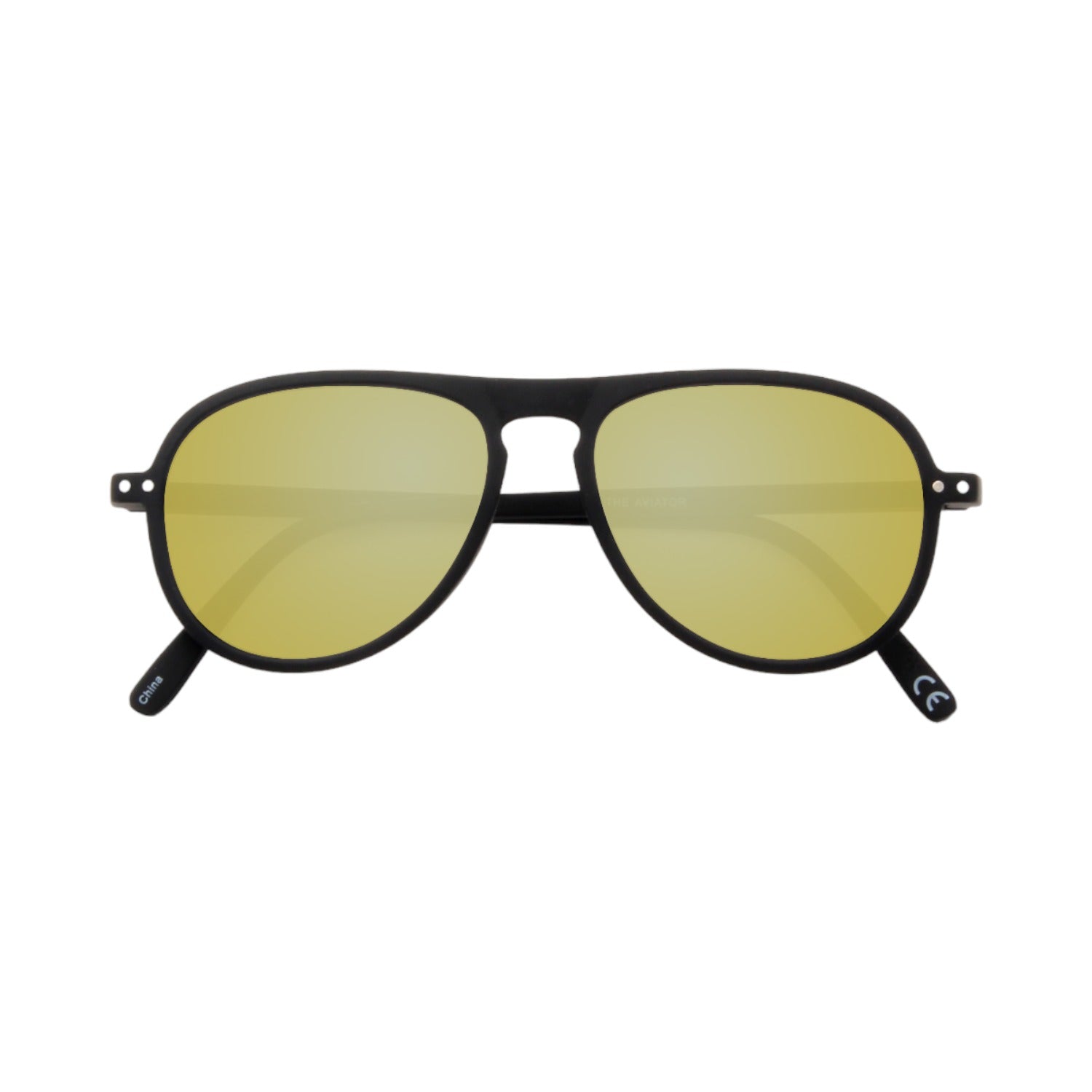 The Aviator Negro/Dorado Espejado