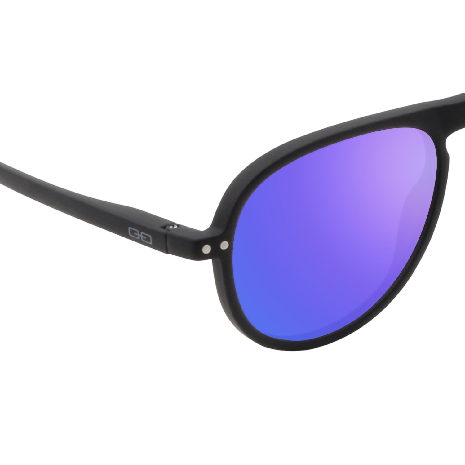 The Aviator Negro/Púrpura Espejado