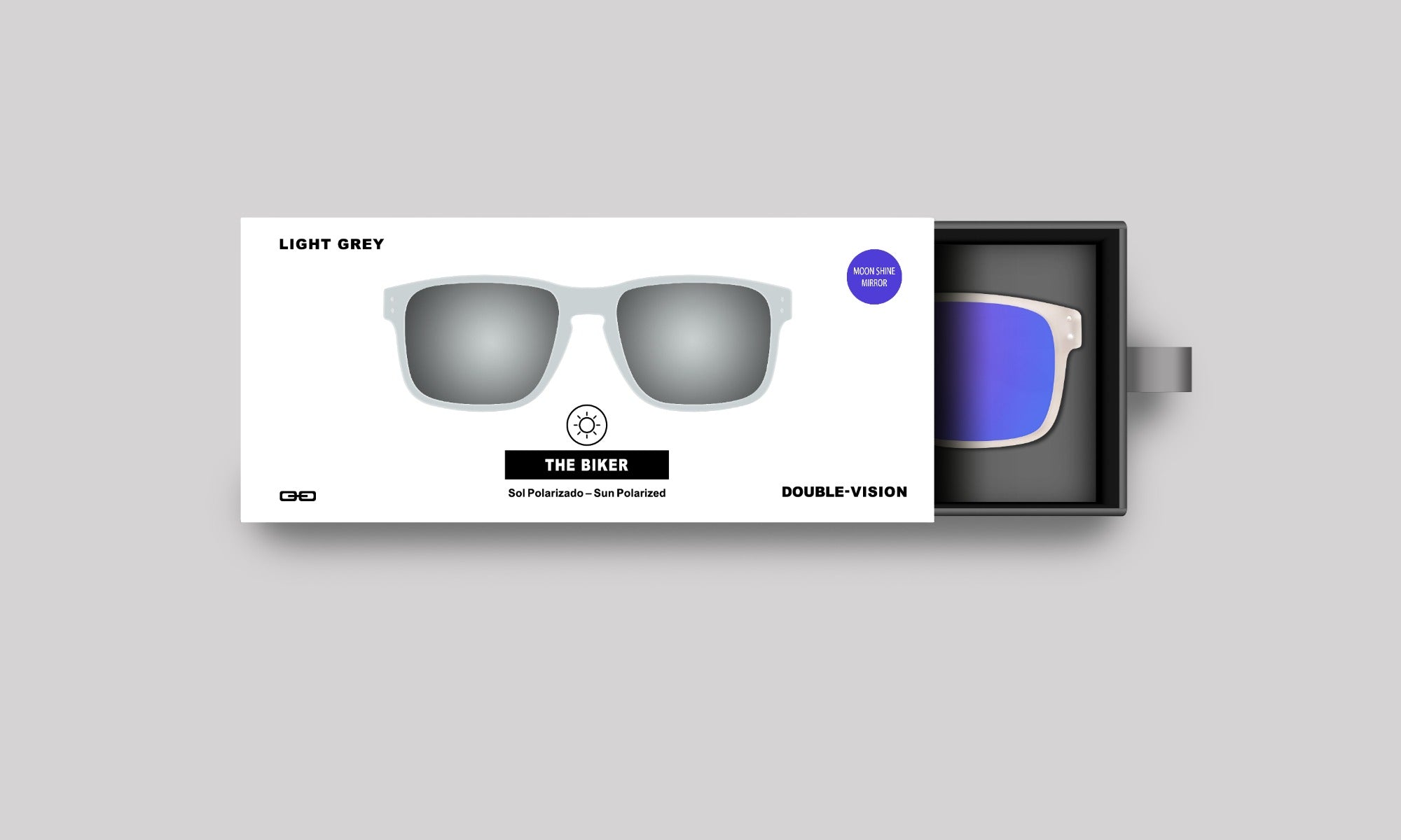 The Biker Gris Claro/Púrpura Espejado