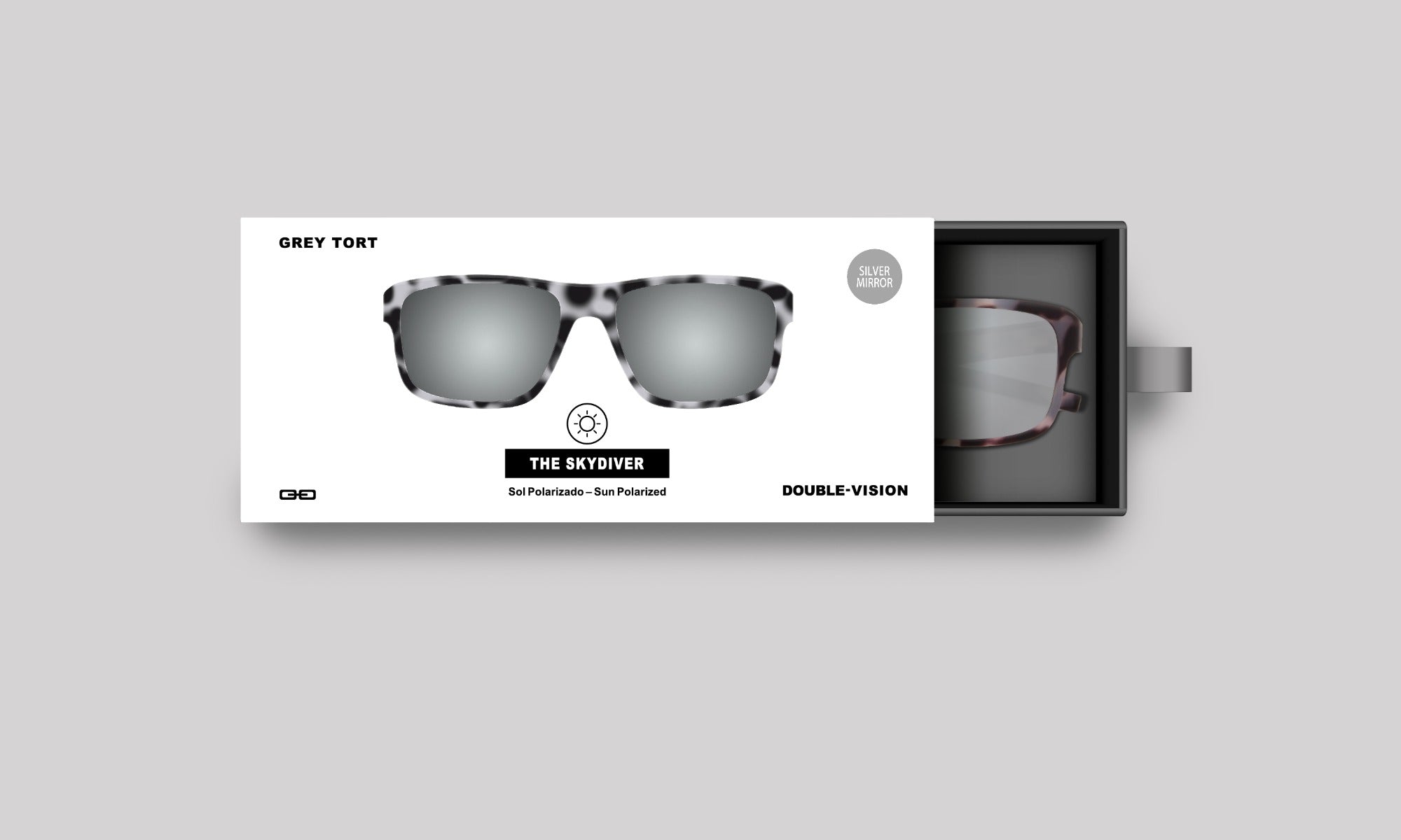 The Skydiver Gris Tort/Plata Espejado