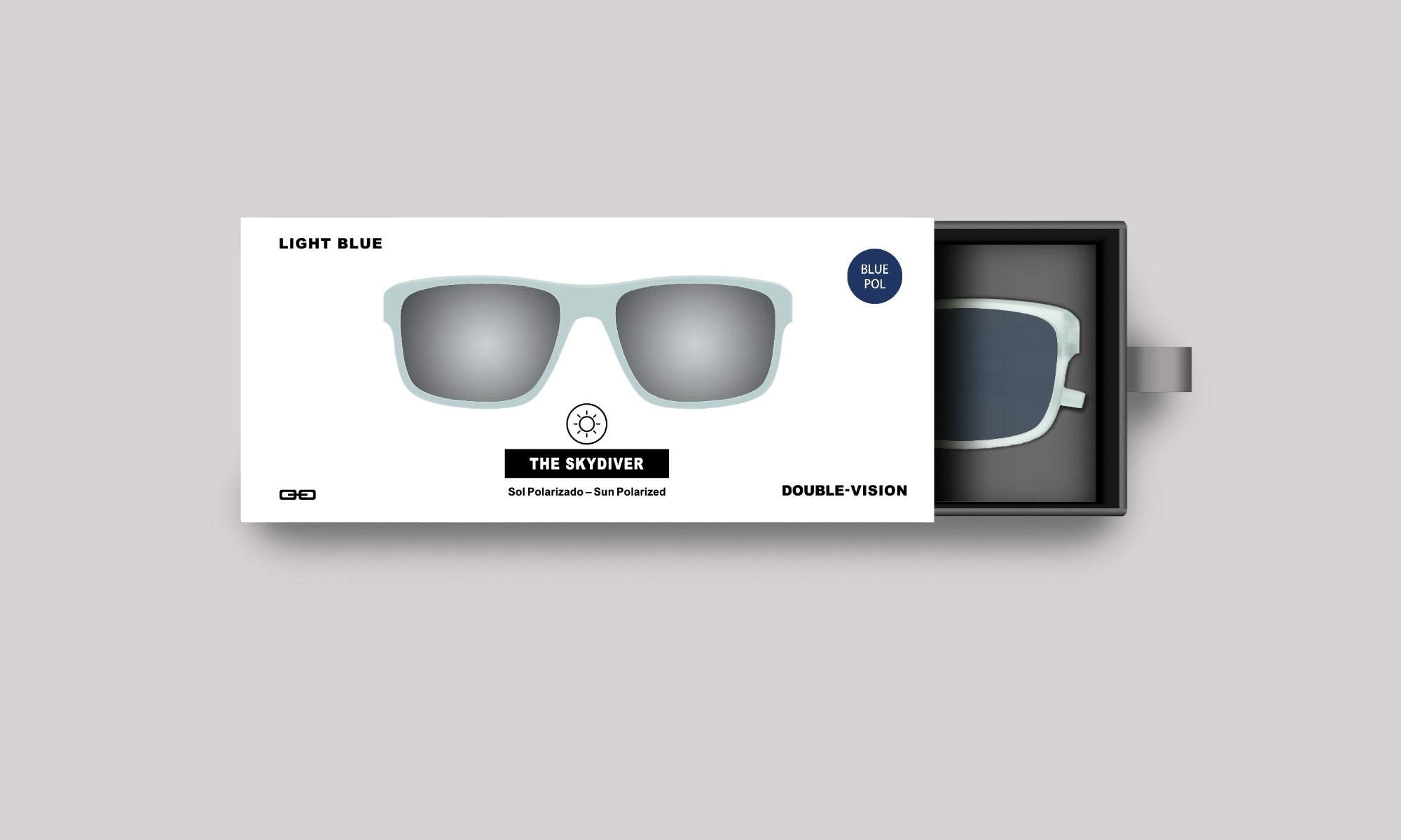 The Skydiver Celeste/Azul Pol