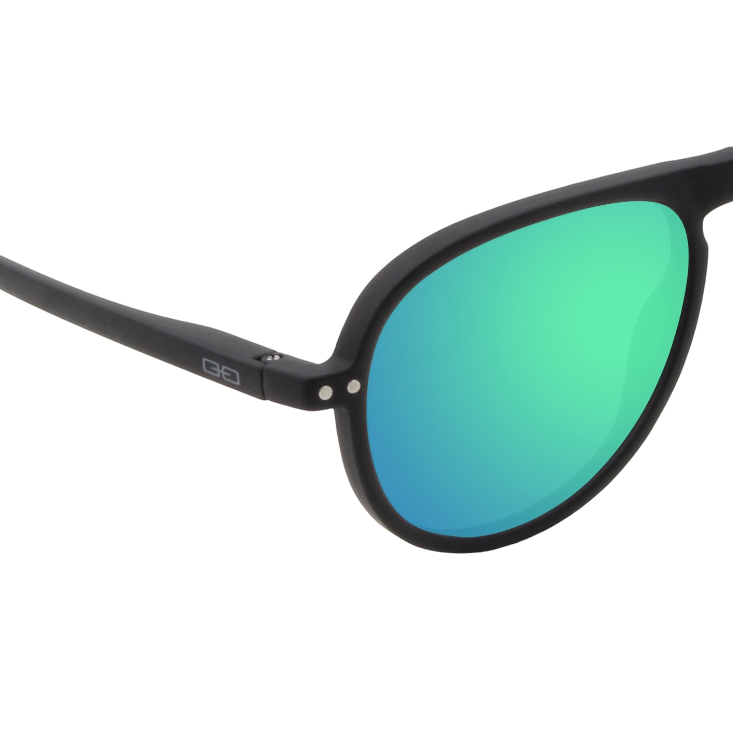 The Aviator Negro/Verde Espejado