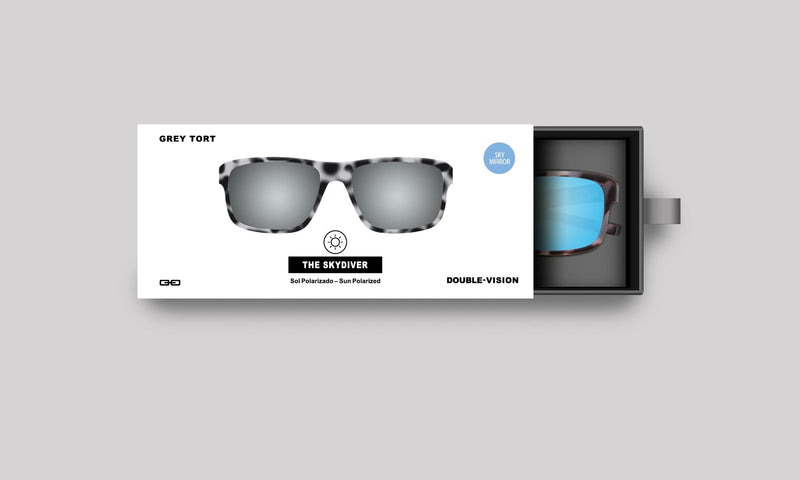 The Skydiver Gris Tort/Azul Espejado